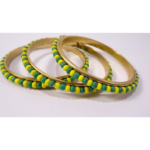 Neiman Marcus Lee Angel Women's Bead Stackable Bangle Bracelet Set 3 NWT 158 - Picture 12 of 13